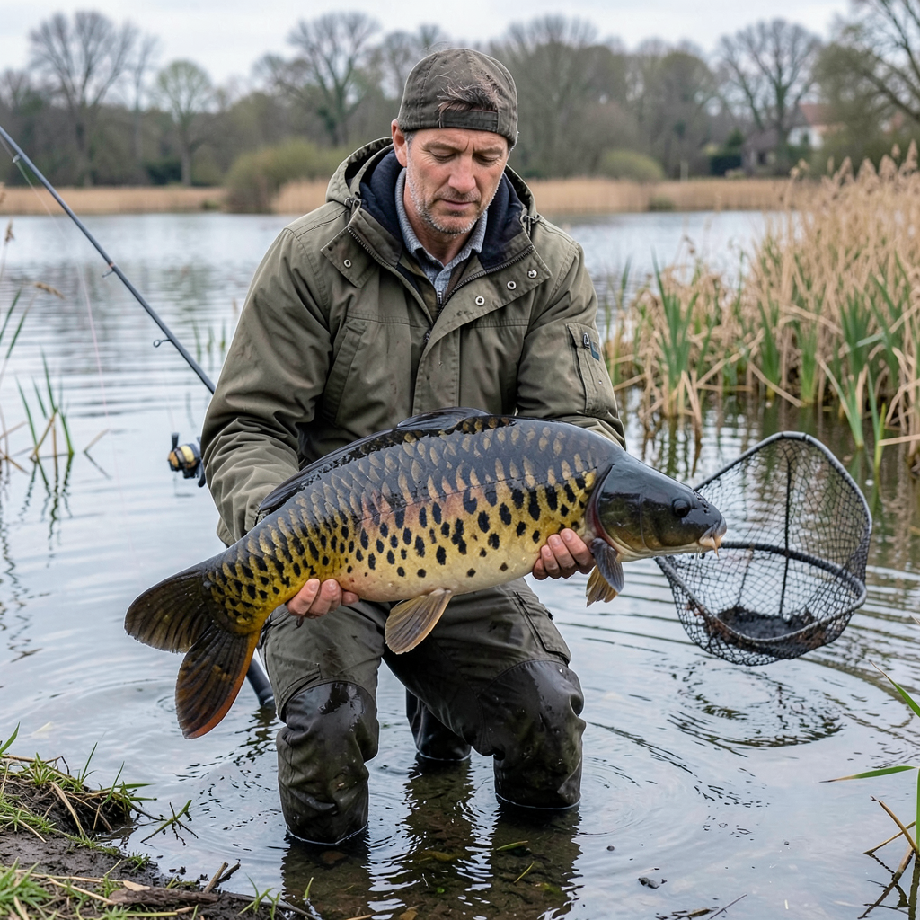 Dan Belfield breaks Manor Farm record with 52lb Black Spot carp at Linear Fisheries